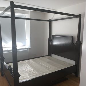 Canopy bed frame box spring included